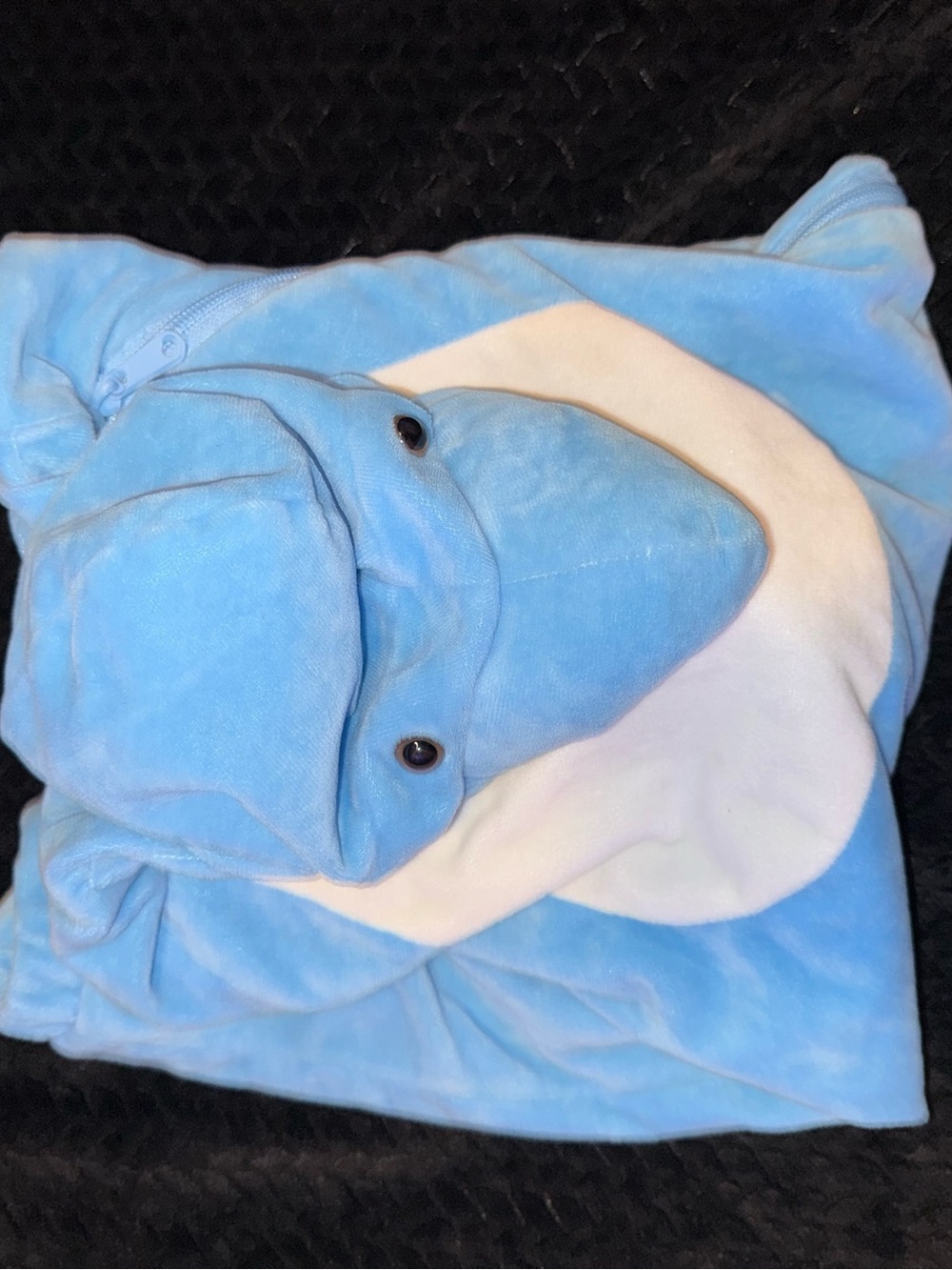 Blue Plush shark Hooded One-Piece for Kids| Costume 6-12 mo